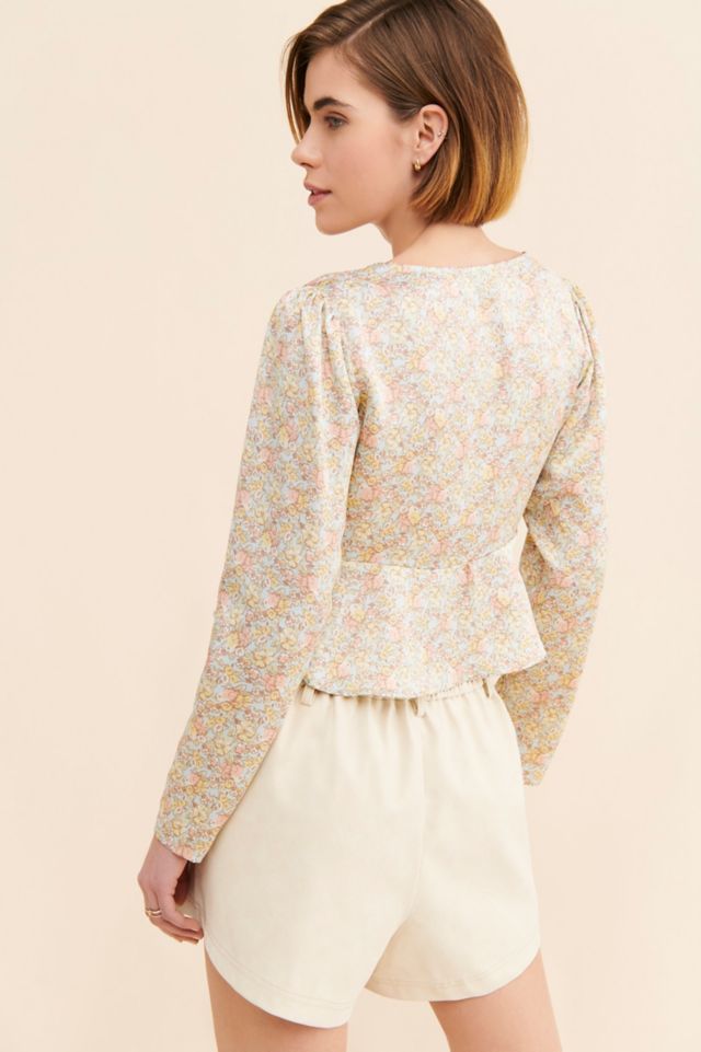 Dress Forum Tie Front Printed Top #1