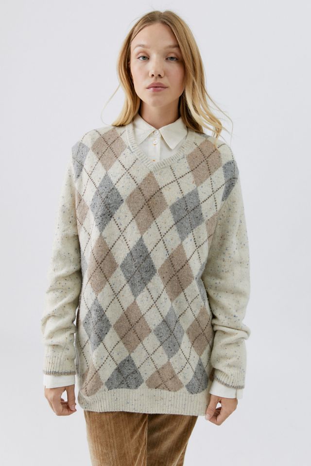 Urban Renewal Vintage Oversized Argyle Sweater #3