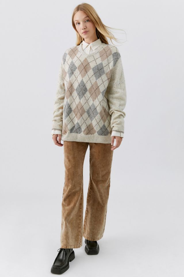 Urban Renewal Vintage Oversized Argyle Sweater #5