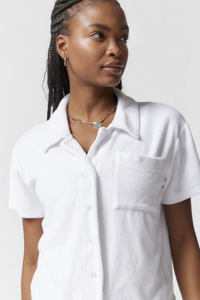 Year Of Ours The Vacation Terrycloth Button-Down Top #4