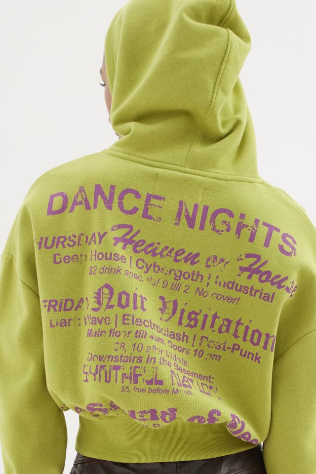 UO Dance Night Becky Cropped Zip-Up Hoodie Sweatshirt #4