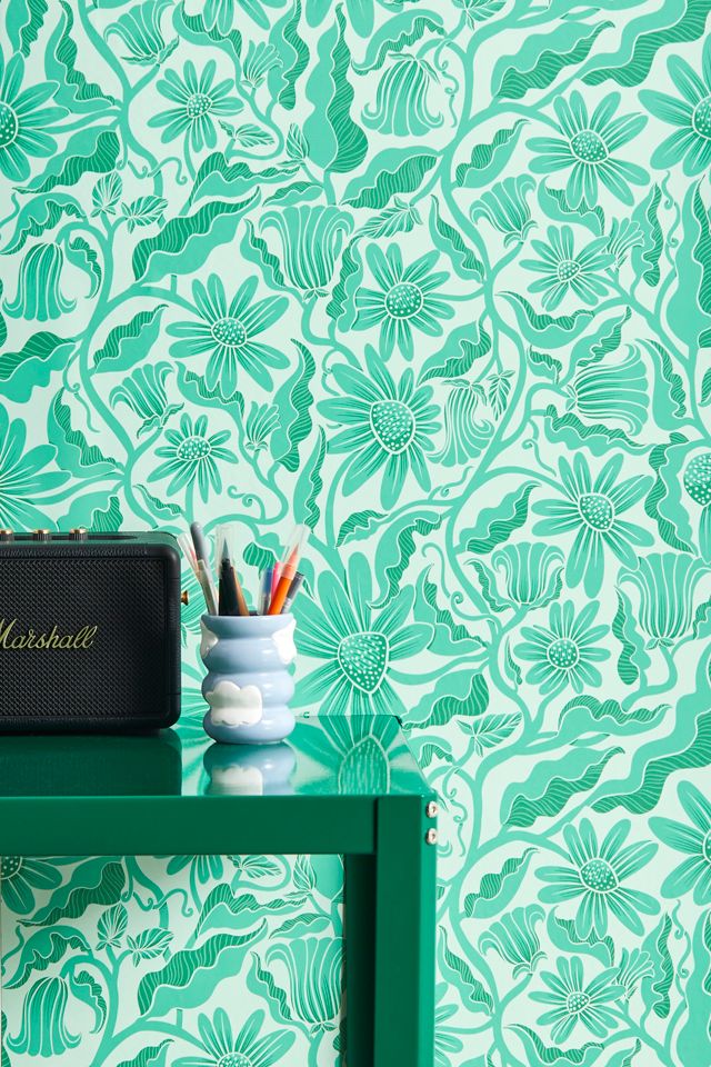 Sewzinski Monochrome Florals Removable Wallpaper Urban Outfitters Canada