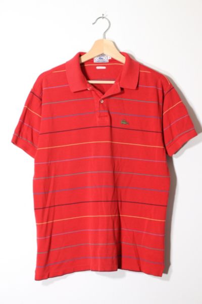 Vintage Lacoste Striped Pique Polo Shirt | Urban Outfitters