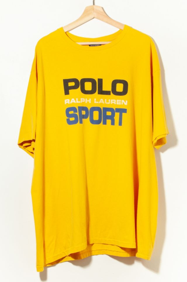 Vintage 1990s Polo Sport Ralph Lauren Spell Out Logo T-Shirt Made in USA |  Urban Outfitters