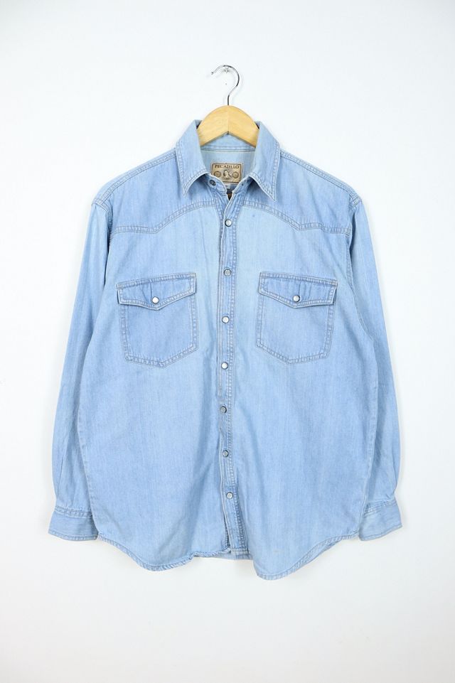 Vintage Snap Button Denim Shirt Urban Outfitters