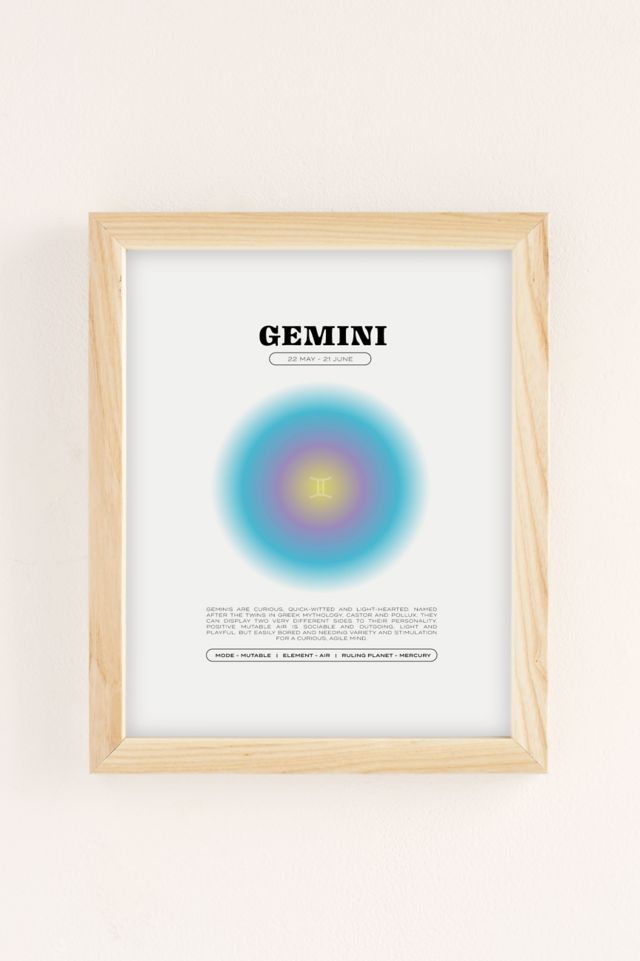 Elena Smith Gemini Zodiac Aura Art Print | Urban Outfitters