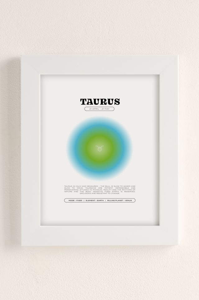 Elena Smith Taurus Zodiac Aura Art Print | Urban Outfitters