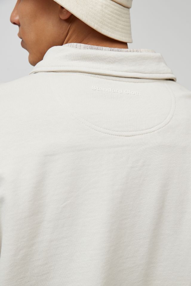 Standard Cloth Slouchy Oversized Collared Quarter-Zip Sweatshirt #2