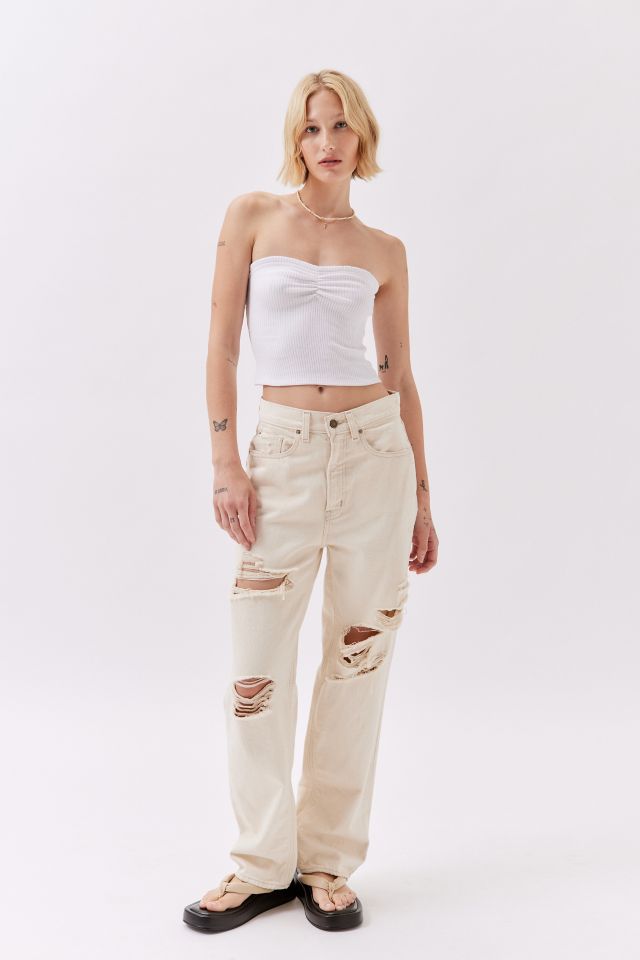 UO Ruched Tube Top  Urban Outfitters Canada