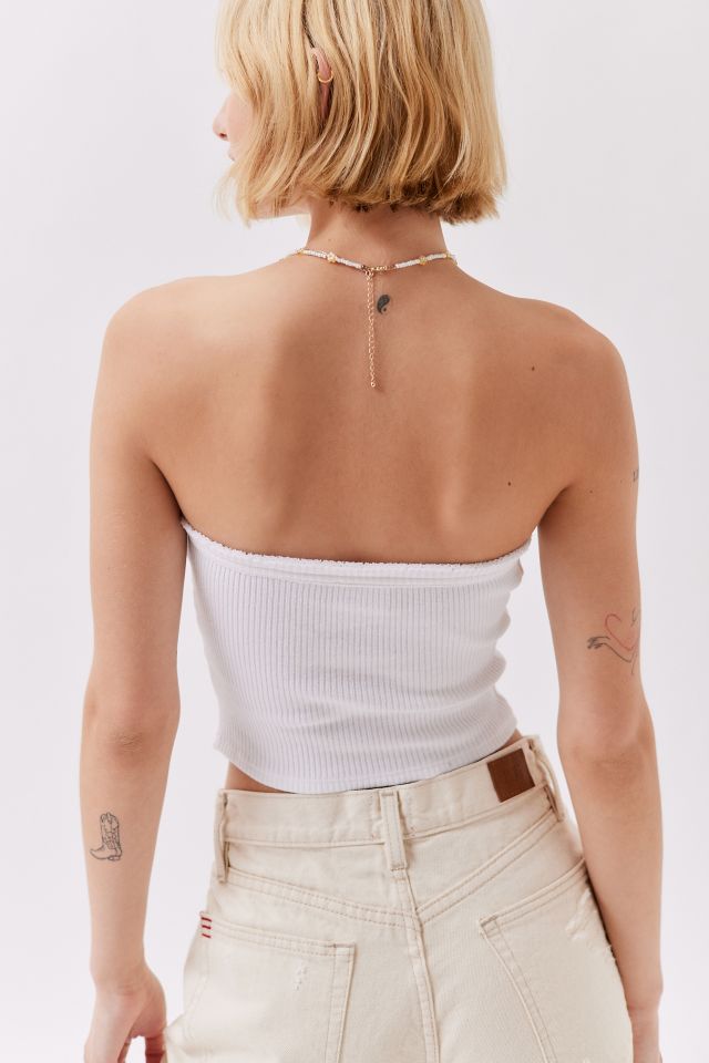 UO Ruched Tube Top  Urban Outfitters Canada