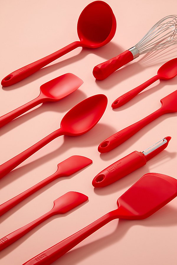 Gir Ultimate 10-piece Silicone Kitchen Tool Set In Red