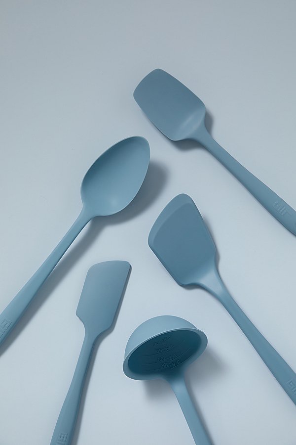 Gir Ultimate 5-piece Silicone Kitchen Tool Set In Slate