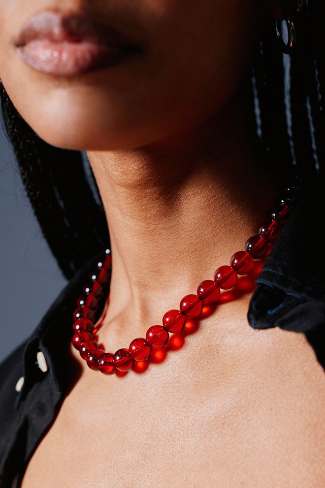 Statement Beaded Necklace Urban Outfitters