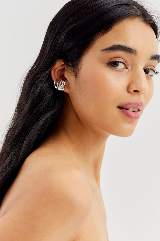 Skeleton Hand Ear Cuff Urban Outfitters