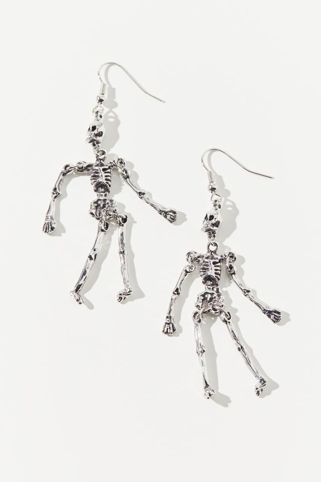 Rhinestone Skeleton Dangle Earrings
