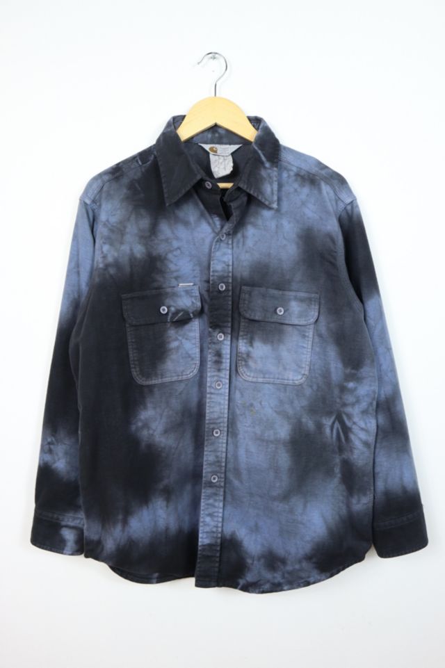 Upcycled Carhartt Dyed Flannel Button-Down Shirt 009 | Urban Outfitters