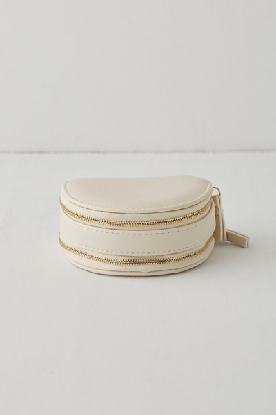 Mele and Co Duo Mini Travel Jewelry Case in Ivory at Urban Outfitters