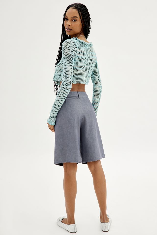 UO Lily Open-Knit Flyaway Crop Cardigan #3