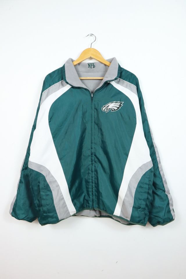 Vintage NFL Fleece Jacket L Philadelphia Eagles Reversible 