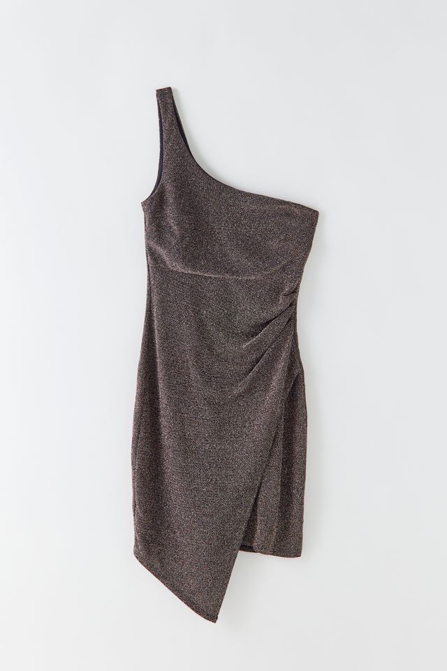 Urban Outfitters One Shoulder Dress UO Carson Asymmetrical One Shoulder  Linen-Blend Midi Dress Urban