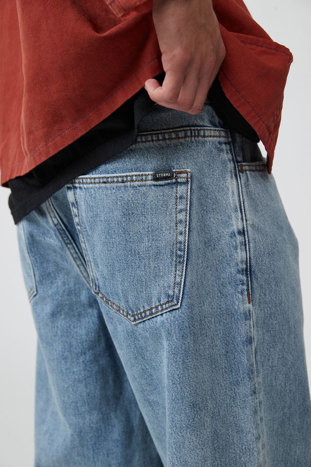 Thrills Victory League Big Slacker Jean Aged Black