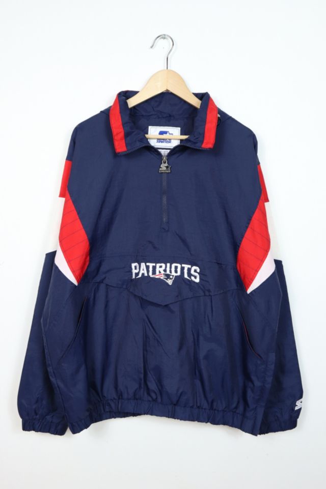 Arched Retro Lined Windbreaker New England Patriots