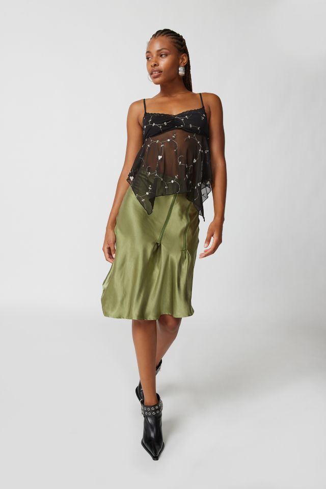 UO Maggie Floral Embroidered Babydoll Cami #1