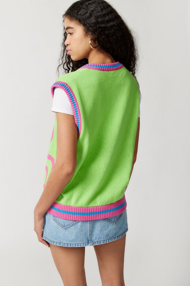 Teddy Fresh Bear Silhouette Intarsia Knit Sweater Vest #4