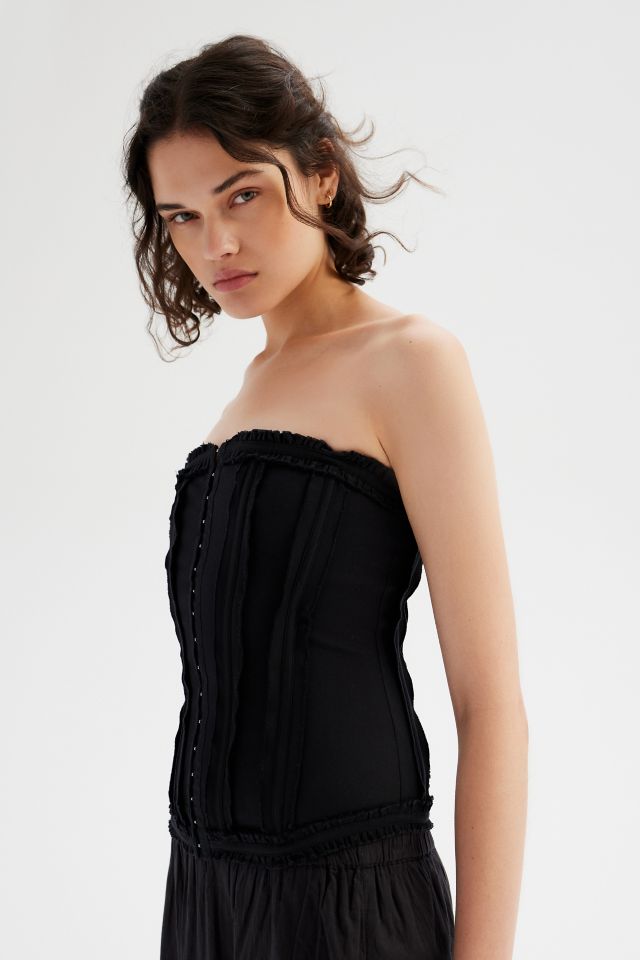 UO Hollie Seamed Strapless Corset Top