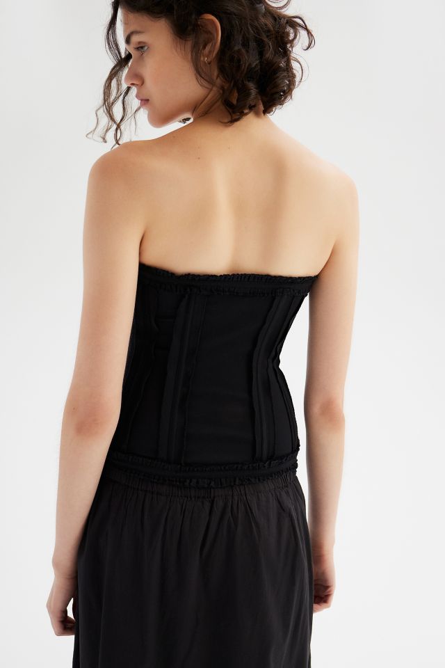 UO Hollie Seamed Strapless Corset Top