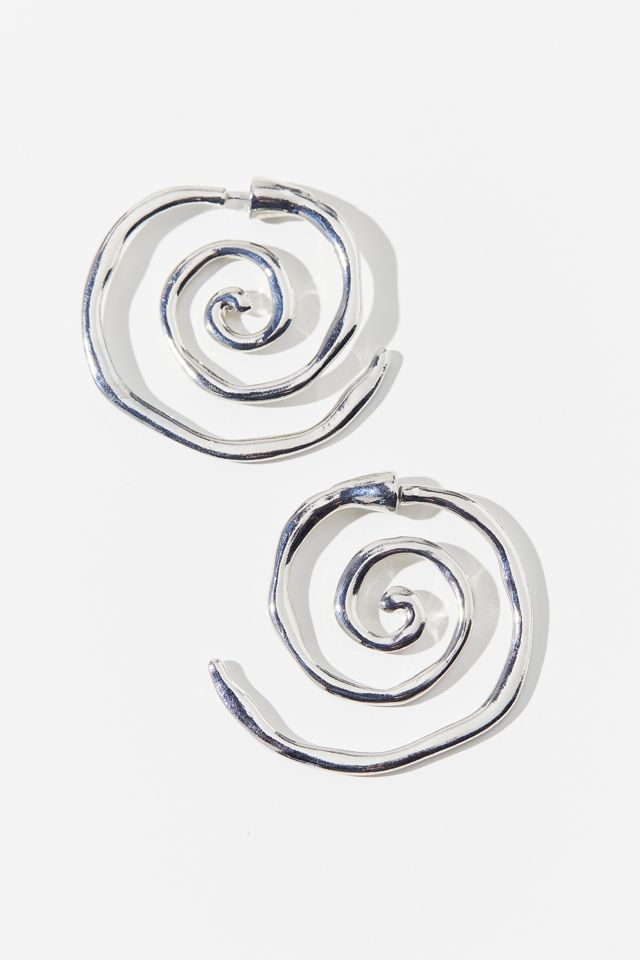 Spiral Front/Back Hoop Earring #1