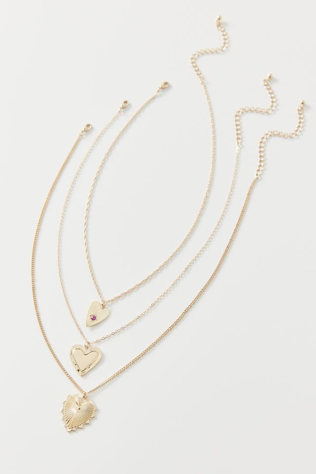 Collier Superposé Cœur en Métal #2