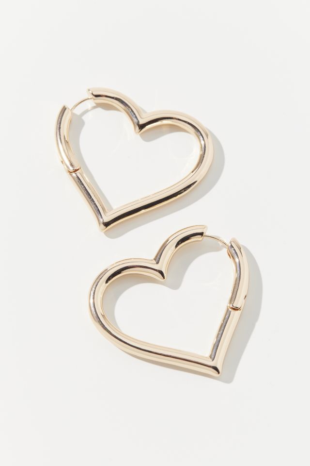 Heart Charm Hoop Earring  Urban Outfitters Taiwan - Clothing