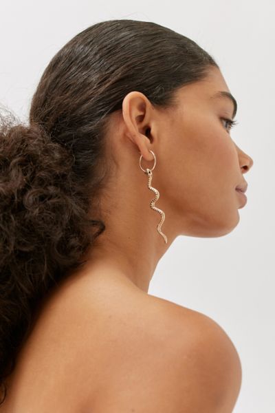 Snake Charm Hoop Earring