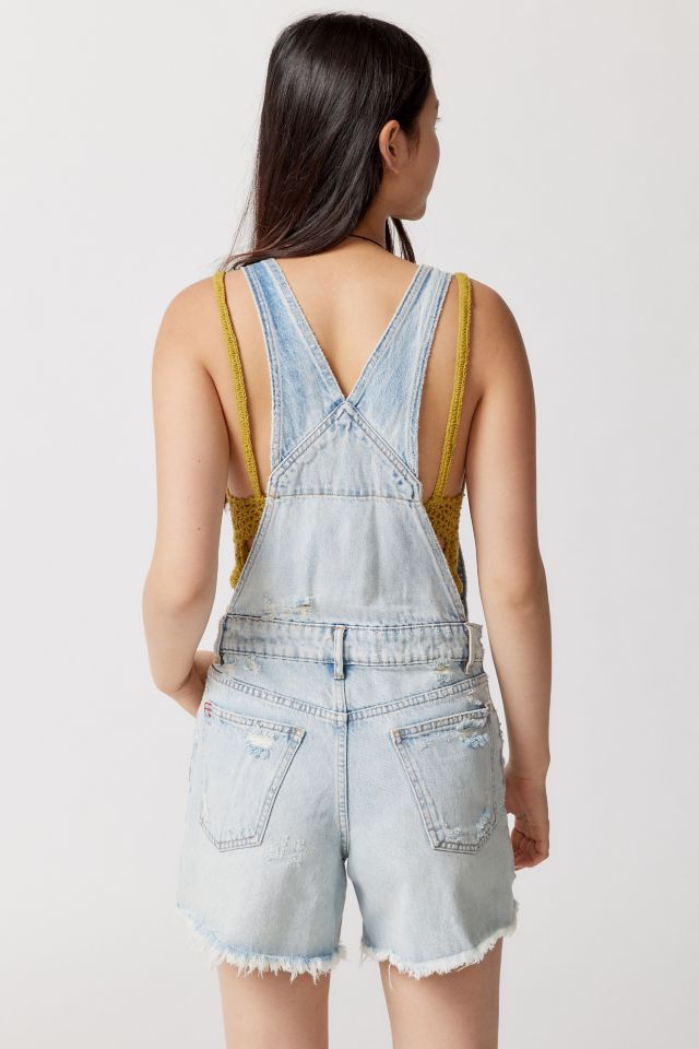 BDG Denim Distressed Shortall Overall #4