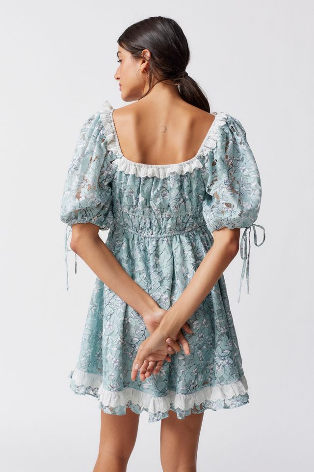 long sleeve boho wrap dress Iridescent For Women MIKUTA | The Black Multi tiered Size:4-2 (XL-1X) Bust 94cm/37.2 inch