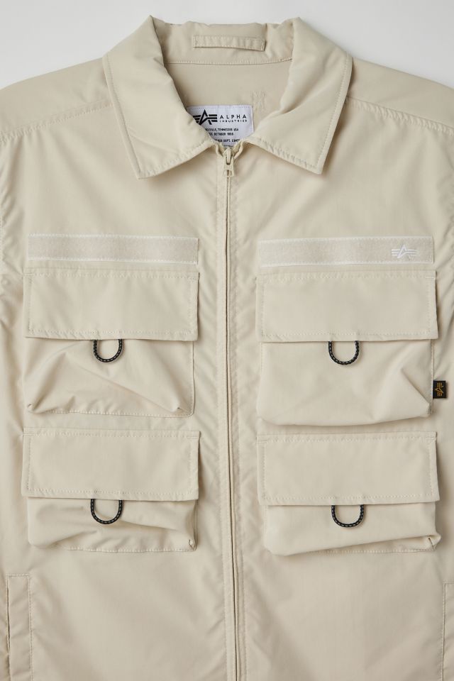 Alpha Industries X Standard Cloth UO Exclusive Nylon Cargo Shirt Jacket #4