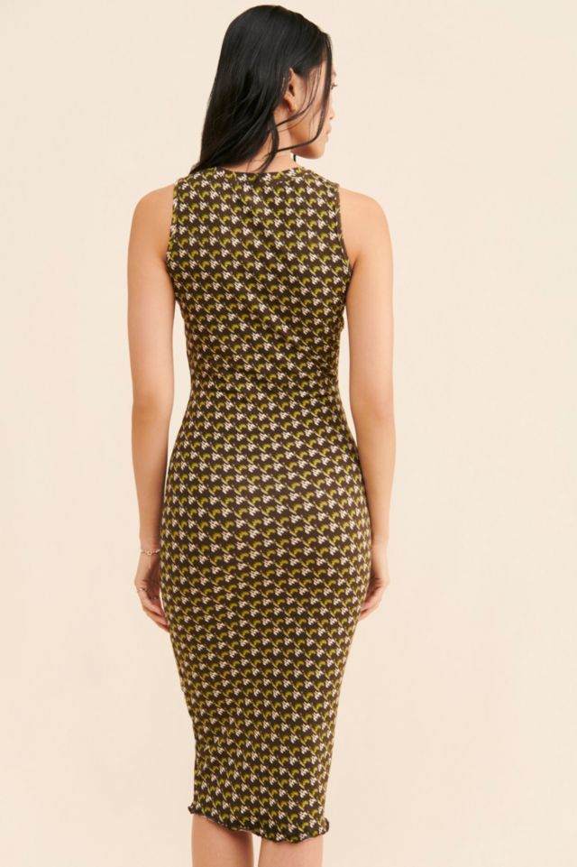 The Manhattan Houndstooth Dress In Chocolate • Impressions Online Boutique