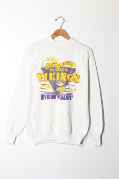 Vintage 1989 Minnesota Vikings NFC Central Division Champions Sweatshirt  Mens L