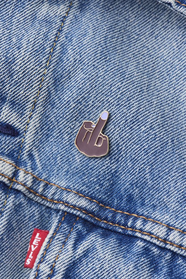Middle Finger Metal Enamel Pin #1