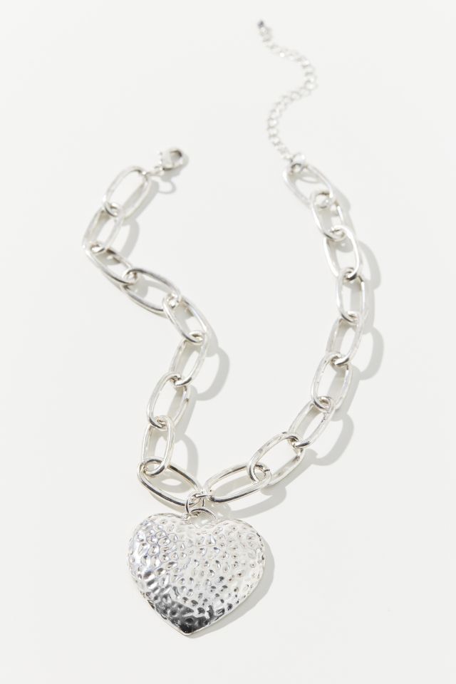 Brenna Statement Heart Necklace | Urban Outfitters