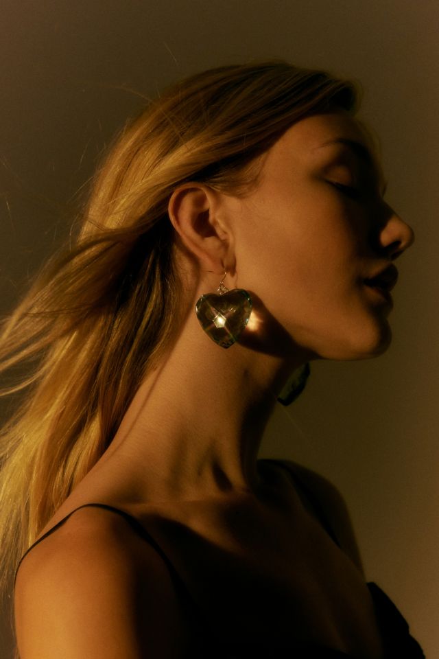 Angelica Faceted Heart Earring #2