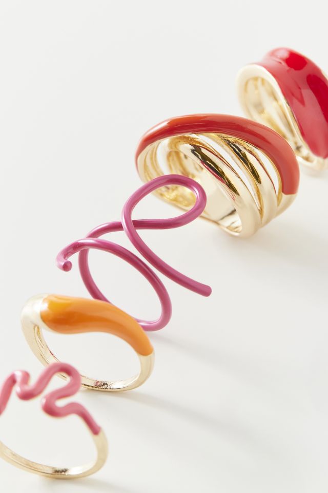 Vicky Enamel Ring Set #1