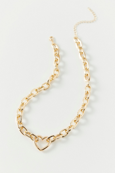 Collier Urban Outfitters Doré Avec Petit Cristal - Bijou Fantaisie Neuf (sans Emballage)