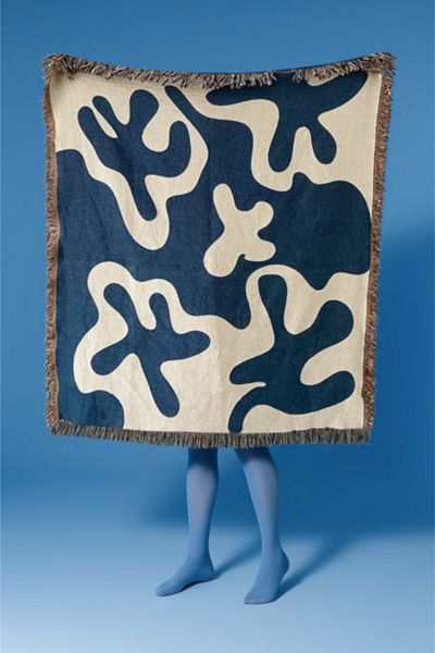 Clr Shop Dancing Shapes Woven Throw Blanket