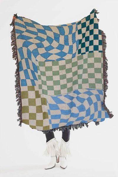 Check Yourself Woven Throw Blanket