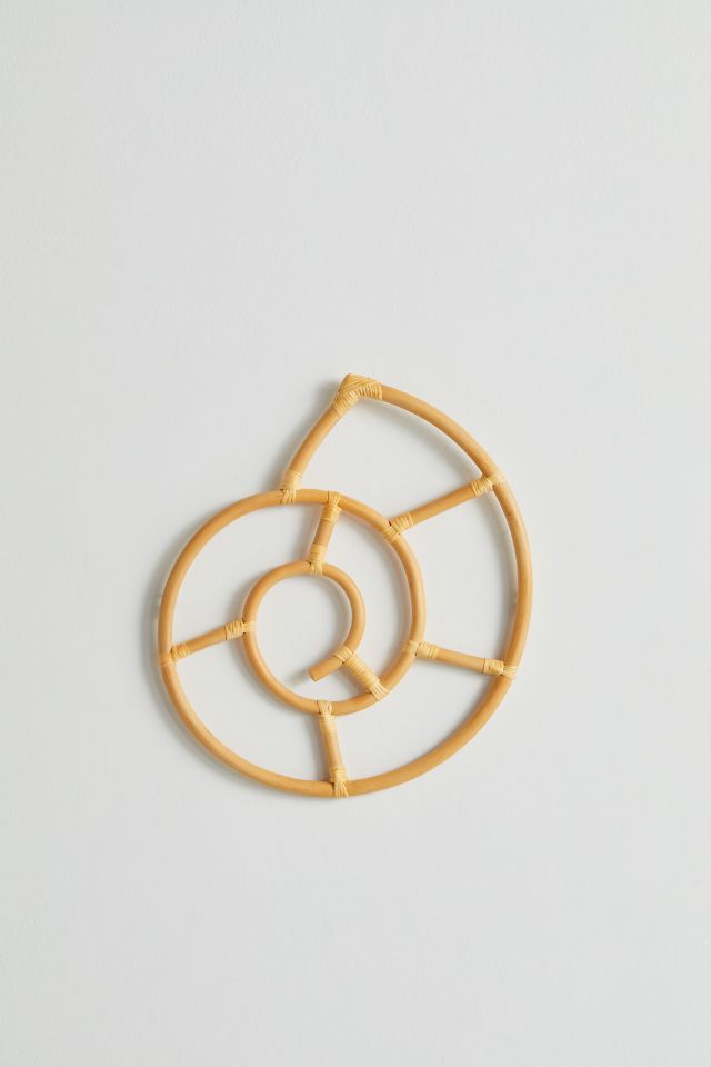 Shell Rattan Wall Hanging #1