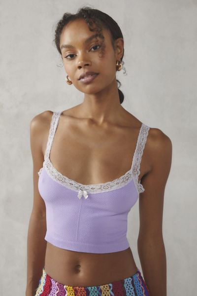 Out From Under So Sweet Lace Seamless Bra Top In Mauve