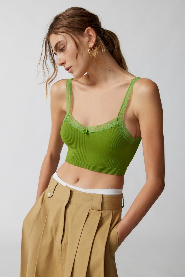 Urban Outfitters Out From Under Drew Seamless Ribbed Bra Top Green Size L -  $13 - From Mikaela