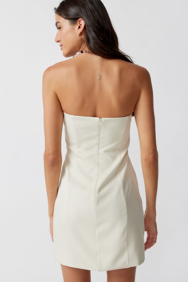 Diamond-Intarsia Knitted Mini Dress